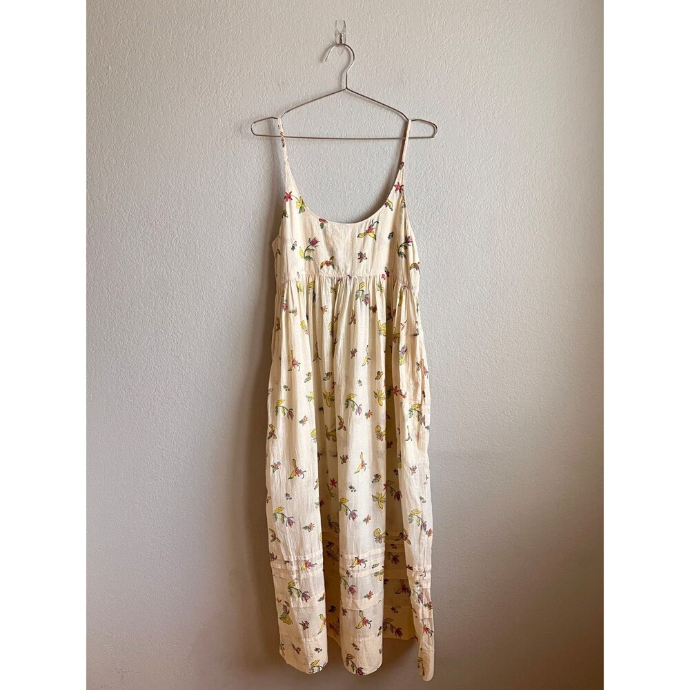 Injiri Herbarium Sophia Maxi Slip Dress in Ivory Size SMALL NEW!
